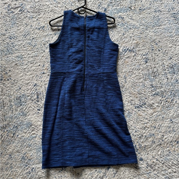 LOFT royal blue tweed sleeveless dress with a back zipper - Picture 4 of 7